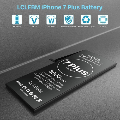 3800 Mah Lclebm Batería Para iPhone 7 Plus (sin Párrafo 7)