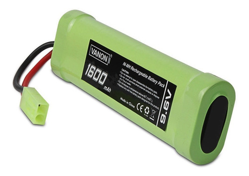 Imagen 3 de 5 de Tenergy 9.6v 1600mah Nimh Aeg Airsoft Pistola Mini Batería P