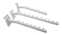 Comprar 5 Percheros Inclinados 40cm Para Panel Ranurado Pared Reja