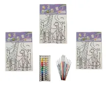 Comprar Set 6 Bastidores Lienzos 30x40cm Con Diseño Pintura Y Pincel