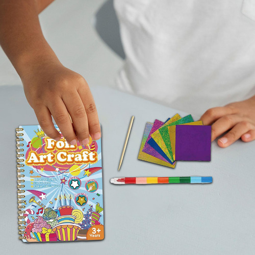 Libro De Pegatinas Con Papel De Aluminio Para Manualidades B