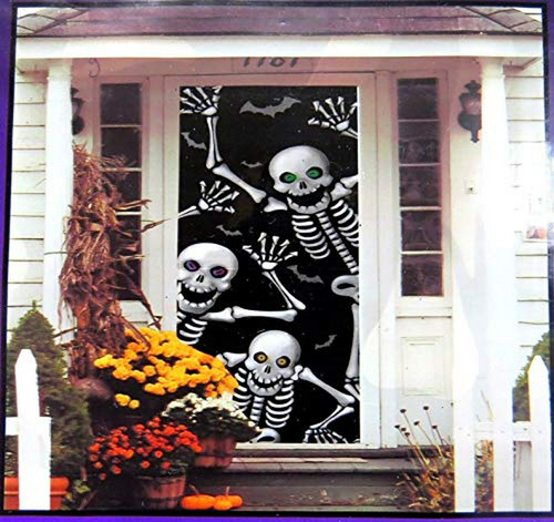 Cubierta Puerta Esqueleto - Decoración Pared Halloween.