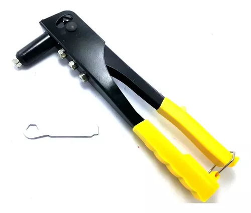 Tradineur - Remachadora sencilla de palanca, herramienta manual para  remaches, mango de silicona, 42 x 12,5 x 2 cm, diseño aleat