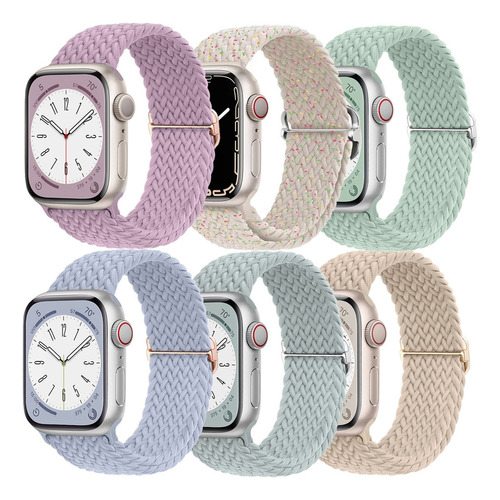 6 Correas Ajustable Para Apple Watch Iwatch Se Ultra 9 8 7 6