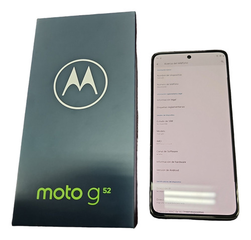 Moto G52 6.6'' 6gb + 256gb Android 12 Color Negro