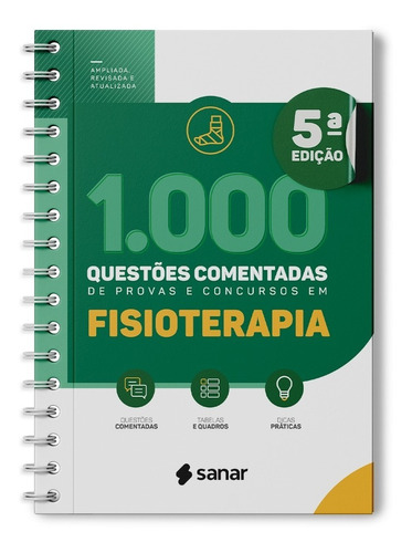 Livro 1.000 Questões Comentadas De Provas E Concursos Em Fisioterapia, 5º Edição 2022