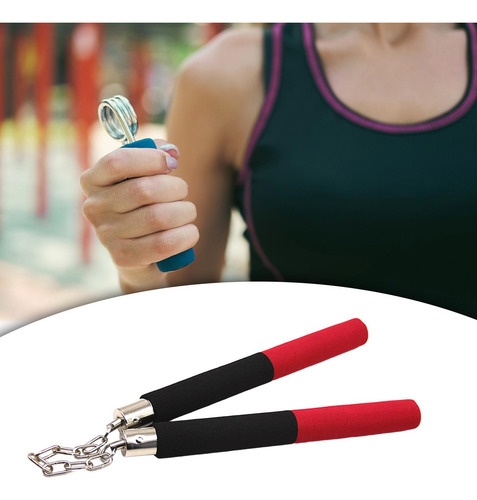 Treinamento De Brinquedo Nunchucks Acolchoado De Vermelho
