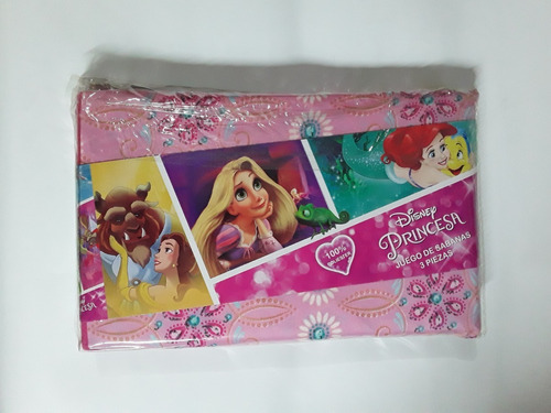 Jgo De Sabanas Infantil 3 Pzas. Disney Princesas