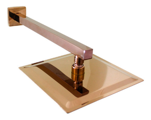 Ducha Lexxa Quadrada 20x20 Sem Haste Rose Gold Lx41rg Acabamento Brilhante