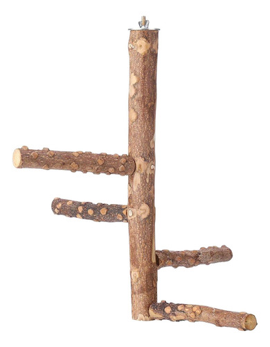 Percha Para Pájaros Soporte De Madera Natural L 15x35cm