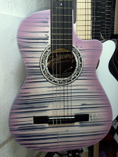 Imagen 2 de 10 de Guitara Electroacustica Forro Colgante Pua Cable Garantia