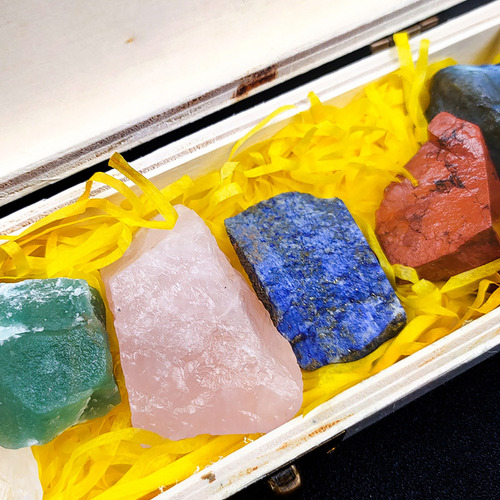 Conjunto De Piedras De Cristal Natural, Piedra Rugosa, Chakr