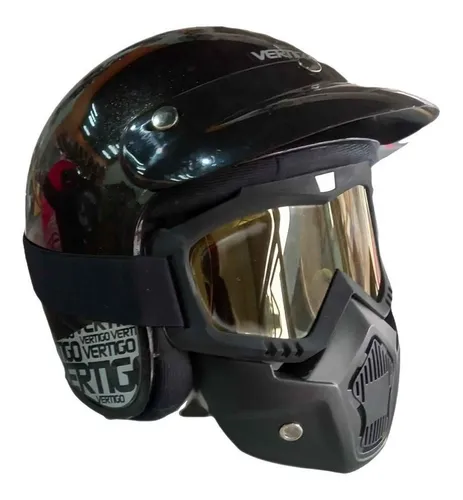 Casco moto con mascara hot sale