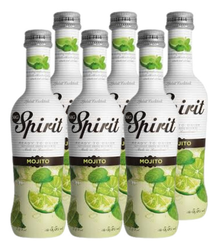 Coctel Spirit Vodka Mojito 275cc Pack X6 Unidades