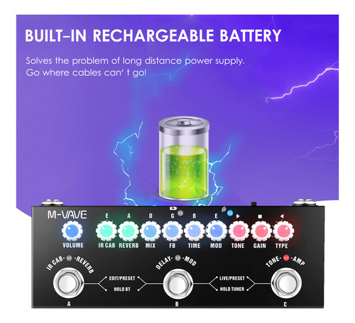 Pedal De Efectos De Guitarra Eléctrica M-vave Cube Baby