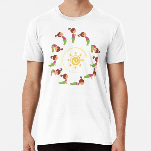 Remera Mañana Yoga Surya Namaskar, Saludo Al Sol. Algodon Pr