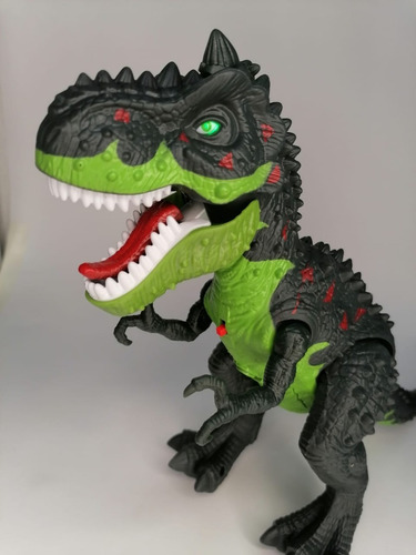 Imagen 4 de 10 de Juguete Dinosaurio T-rex Con Luces Y Sonido Lanza Humo