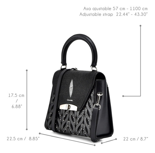 Cuadra Bolso Para Dama En Piel Genuina De Mantarraya