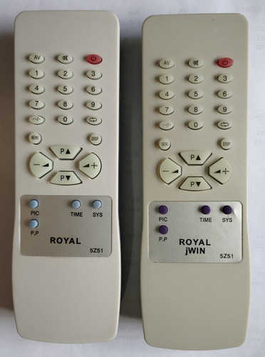 Control Remoto Tv Royal  Modelo  5z51   Convencional 