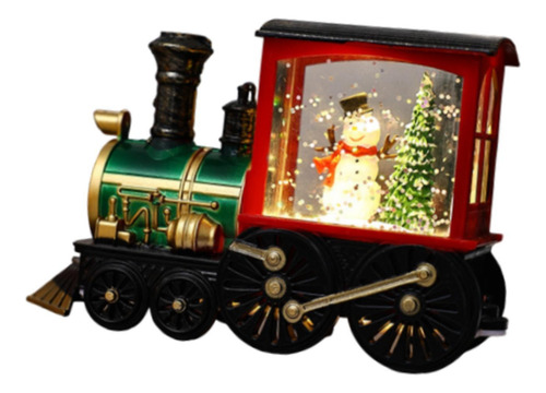 Adorno Navideño Con Forma De Tren Muñeco De Nieve Rojo