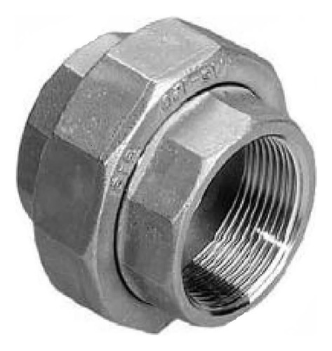 Conexion Tuerca Union Galvanizada 3 Pulgadas Mtx Color Plateado