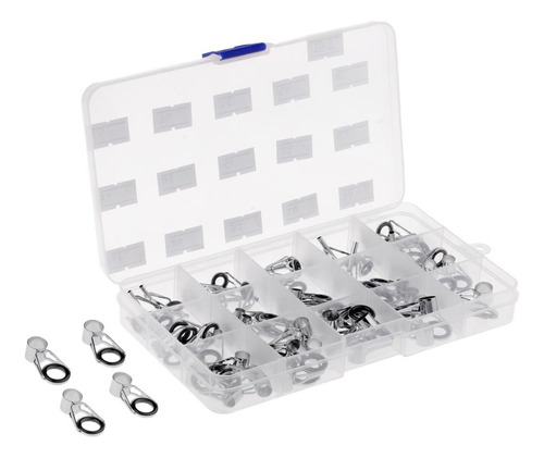 75pcs Guías Puntas Set Ojo Reparación De Caña Baitcasting