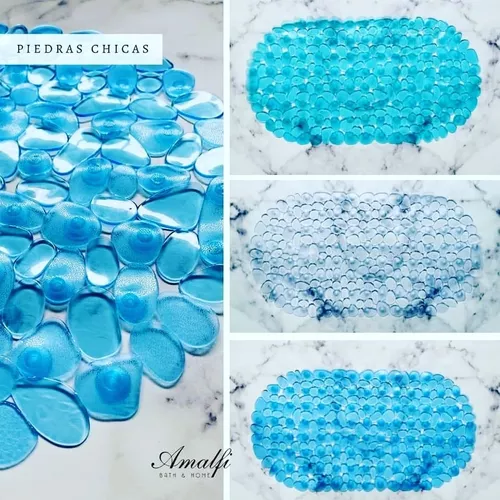 Alfombra Baño Ducha Antideslizante Pvc Piedras Chicas Amalfi