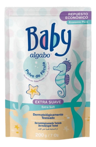 Repuesto Polvo De Fécula Para Bebes Extra Suave 200g Algabo 