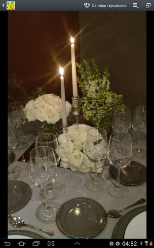Paquete Con 5 Vela Candelabro. Mide 20 Cm Blanco
