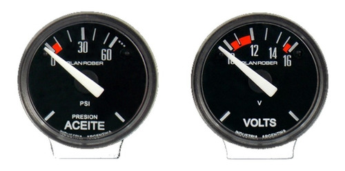 2 Relojes Orlan Rober 40mm Electricos Aceite Voltimetro 12v