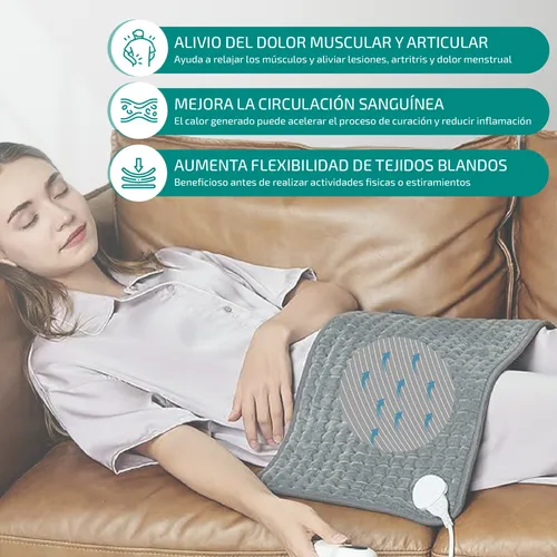 Almohadilla Cojín Térmica Eléctrica Temperatura Femmto Al2 Lumbar Terapia De Calor 3 Niveles Fisioterapia Alivia Dolor Muscular Cólicos Menstruales Con Velcro Lavable