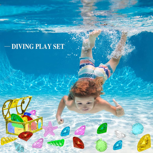 Mgparty 24pcs Juguetes Para Piscina De Gemas De Buceo ...