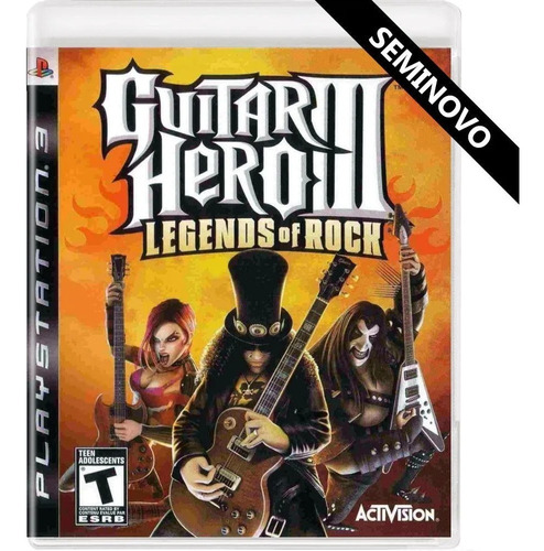 Guitar Hero 3 Legends Of Rock Ps3 Mídia Física Semninovo