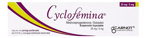 Cyclofemina Suspensión Inyectable 25 Mg / 5 Mg Caja Con 1 Je