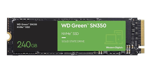 Imagem 1 de 3 de Disco sólido interno Western Digital WD Green SN350 WDS240G2G0C 240GB