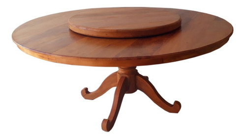 Imagem 1 de 4 de Mesa Redonda Giratória 1,80m Peroba Rosa Pé Torneado Toda Construida 100% Madeira De Demolição, Sendo 100% Ecologico
