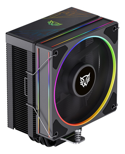 Enfriamiento De Aire Heliux Pro Hex50 Rgb 4 Pipas Tdp 220 W Led Negro