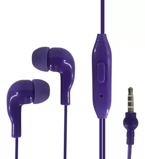 Fone De Ouvido P2 Estéreo Com Fio E Microfone Smartphone Cor Violeta