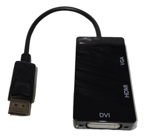 Adaptador Displayport Dp A Vga Hdmi Dvi 3 En 1 Laptop Pc