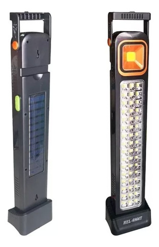 Pack X2 Lampara Solar Foco Luz Emergencia Recargable 48 Led