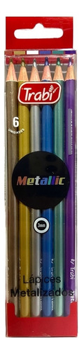 Lapices Metalizados Trabi X 6 Colores