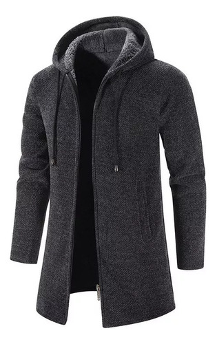 Chaqueta De Lana Para Hombre, Otoño, Invierno, Longitud Medi