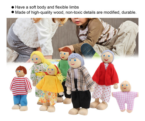 Muñecas Dollhouse Accessory Family Doll, Miniatura De Pino