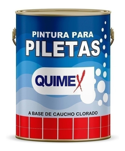 Pintura Pileta Caucho Clorado Color 4 Litros Quimex Pinturas