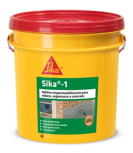 Imagem 1 de 1 de Aditivo Impermeabilizante Sika 1 Balde 18 L