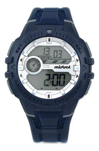 Reloj Pulsera Mistral Gdw-1171-02 Hombre Digital Alarma Wr