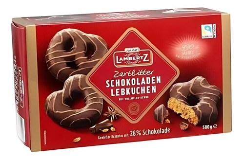 Caixa Com 14x Alemão Schokoladen Lebkuchen atacado