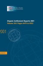 Libro Dispute Settlement Reports 2001: Volume 13, Pages 6...