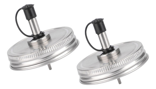 Para Tampa De Pote De Vidro Com Furo Para Canudo 74 Mm 2