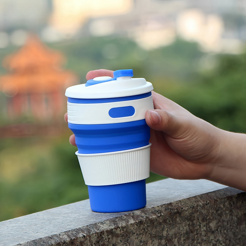 Taza Plegable Silicona 350ml, Multicolor Aleatorio 2 Piezas